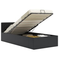 vidaXL Hydraulický posteľný rám+úložný priestor, umelá koža 100x200 cm - cena, srovnání