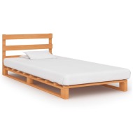 vidaXL Paletový posteľný rám, hnedý, borovicový masív 100x200 cm - cena, srovnání