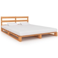 vidaXL Paletový posteľný rám, hnedý, borovicový masív 120x200 cm - cena, srovnání