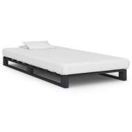 vidaXL Paletový posteľný rám sivý 100x200 cm masívne borovicové drevo - cena, srovnání