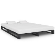 vidaXL Paletový posteľný rám sivý 140x200 cm masívne borovicové drevo - cena, srovnání