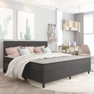 vidaXL Posteľ boxspring tmavošedá látková 200x200 cm - cena, srovnání