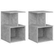 vidaXL Nočné stolíky 2 ks betónové sivé 35x35x55 cm drevotrieska - cena, srovnání