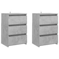 vidaXL Nočné stolíky 2 ks betónové sivé 40x35x62,5 cm drevotrieska - cena, srovnání