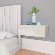 vidaXL Nástenné nočné stolíky 2ks lesklé biele 40x30x15 cm drevotrieska - cena, srovnání