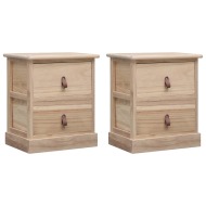 vidaXL Nočné stolíky 2 ks 38x28x45 cm, drevo paulovnie - cena, srovnání
