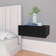 vidaXL Nástenný nočný stolík čierny 40x30x15 cm drevotrieska - cena, srovnání