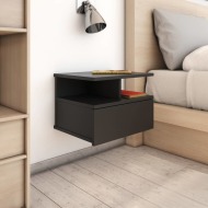 vidaXL Nástenný nočný stolík čierny 40x31x27 cm drevotrieska - cena, srovnání