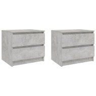 vidaXL Nočné stolíky 2 ks betónové sivé 50x39x43,5 cm drevotrieska - cena, srovnání