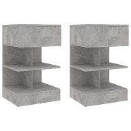 vidaXL Nočné stolíky 2 ks betónovo sivé 40x35x65 cm - cena, srovnání