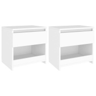 vidaXL Nočné stolíky 2 ks biele 40x30x39 cm drevotrieska - cena, srovnání