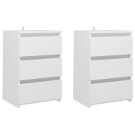 vidaXL Nočné stolíky 2 ks biele 40x35x62,5 cm drevotrieska - cena, srovnání