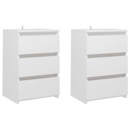 vidaXL Nočné stolíky 2 ks biele 40x35x62,5 cm drevotrieska - cena, srovnání