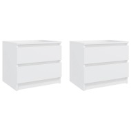 vidaXL Nočné stolíky 2 ks biele 50x39x43,5 cm drevotrieska - cena, srovnání