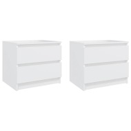 vidaXL Nočné stolíky 2 ks biele 50x39x43,5 cm drevotrieska - cena, srovnání