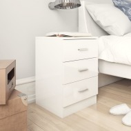 vidaXL Nočné stolíky 2 ks, lesklé biele 38x35x56 cm, drevotrieska - cena, srovnání