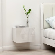 vidaXL Nočné stolíky 2 ks, lesklé biele 40x30x30 cm, drevotrieska - cena, srovnání
