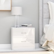 vidaXL Nočné stolíky 2 ks, lesklé biele 40x30x40 cm, drevotrieska - cena, srovnání