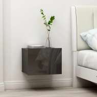 vidaXL Nočné stolíky 2 ks, lesklé sivé 40x30x30 cm, drevotrieska - cena, srovnání