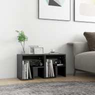 vidaXL Nočné stolíky 2 ks, lesklé sivé 40x30x40 cm, drevotrieska - cena, srovnání