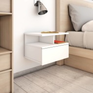 vidaXL Nástenný nočný stolík biely 40x31x27 cm drevotrieska - cena, srovnání