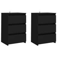 vidaXL Nočné stolíky 2 ks čierne 40x35x62,5 cm drevotrieska - cena, srovnání