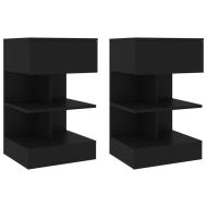 vidaXL Nočné stolíky 2 ks čierne 40x35x65 cm - cena, srovnání