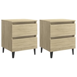 vidaXL Nočné stolíky 2 ks dub sonoma 40x35x50 cm drevotrieska