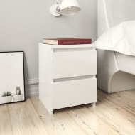 vidaXL Nočné stolíky 2 ks lesklé biele 30x30x40 cm drevotrieska - cena, srovnání