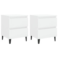 vidaXL Nočné stolíky 2 ks lesklé biele 40x35x50 cm drevotrieska - cena, srovnání