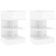 vidaXL Nočné stolíky 2 ks lesklé biele 40x35x65 cm - cena, srovnání
