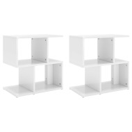vidaXL Nočné stolíky 2 ks lesklé biele 50x30x51,5 cm drevotrieska - cena, srovnání