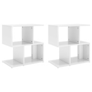 vidaXL Nočné stolíky 2 ks lesklé biele 50x30x51,5 cm drevotrieska - cena, srovnání