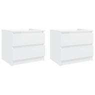 vidaXL Nočné stolíky 2 ks lesklé biele 50x39x43,5 cm drevotrieska - cena, srovnání
