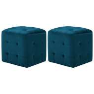 vidaXL Nočné stolíky 2 ks modré 30x30x30 cm zamatová látka - cena, srovnání