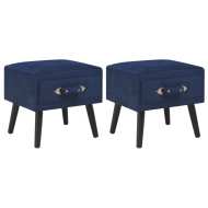 vidaXL Nočné stolíky 2 ks modré 40x35x40 cm zamatové - cena, srovnání