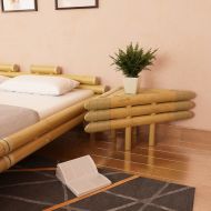 vidaXL Nočné stolíky 2 ks prírodná farba 60x60x40 cm bambusové - cena, srovnání