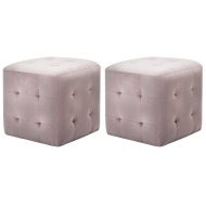 vidaXL Nočné stolíky 2 ks ružové 30x30x30 cm zamatová látka - cena, srovnání