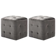 vidaXL Nočné stolíky 2 ks sivé 30x30x30 cm zamatová látka - cena, srovnání