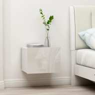 vidaXL Nočný stolík, lesklý biely 40x30x30 cm, drevotrieska - cena, srovnání