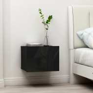 vidaXL Nočný stolík, lesklý čierny 40x30x30 cm, drevotrieska - cena, srovnání