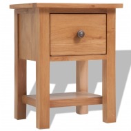 vidaXL Nočný stolík 36x30x47 cm, dubový masív - cena, srovnání