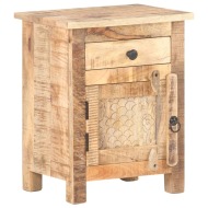 vidaXL Nočný stolík 40x30x50 cm surové mangovníkové drevo - cena, srovnání