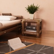 vidaXL Nočný stolík, 40x40x40 cm, bambus, tmavohnedý - cena, srovnání