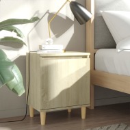vidaXL Nočné stolíky s drevenými nožičkami 2 ks dub sonoma 40x30x50 cm - cena, srovnání