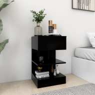 vidaXL Nočný stolík čierny 40x35x65 cm drevotrieska - cena, srovnání