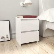 vidaXL Nočný stolík lesklý biely 30x30x40 cm drevotrieska - cena, srovnání