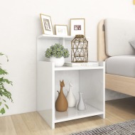 vidaXL Nočný stolík lesklý biely 40x35x60 cm drevotrieska - cena, srovnání