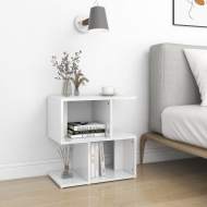 vidaXL Nočný stolík lesklý biely 50x30x51,5 cm drevotrieska - cena, srovnání