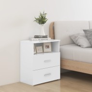 vidaXL Nočný stolík lesklý biely 50x32x60 cm - cena, srovnání